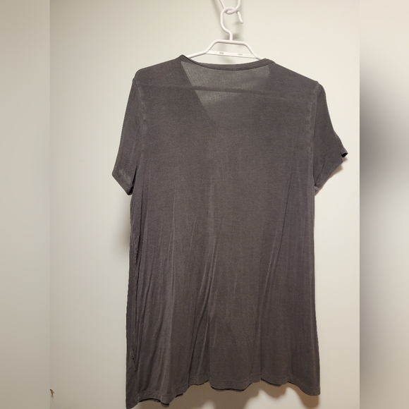American Eagle Outfitters Lace-Up Top, Grey, L - Picture 2 of 2